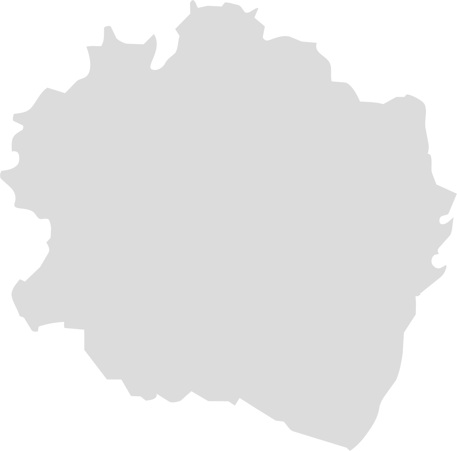 Umrisskarte der Pfalz mit AWO-Standorten